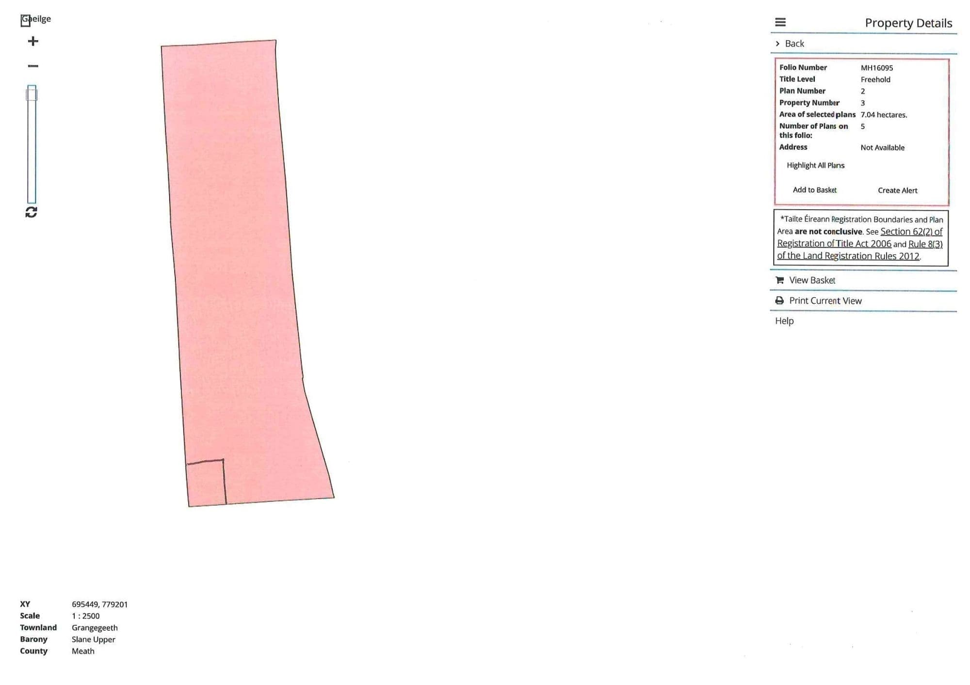 Site for sale C. 0.8 ac – Grangegeeth, Slane, Co. Meath